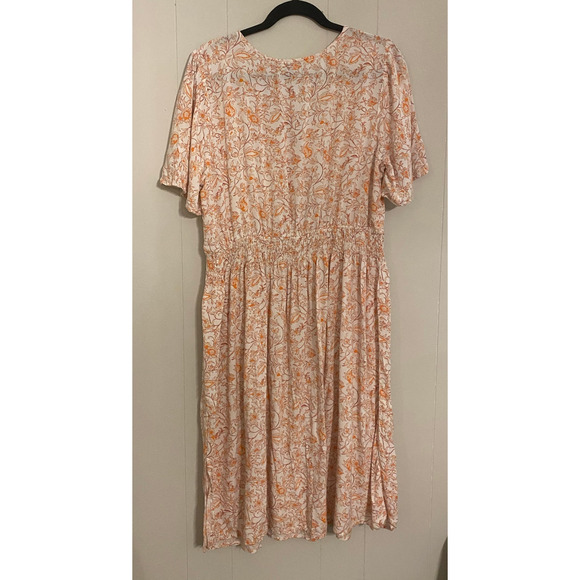 Luxology Wrap Top Popover Flutter Sleeve Knee Length Dress 2X Fall Autumn Casual - Picture 3 of 10